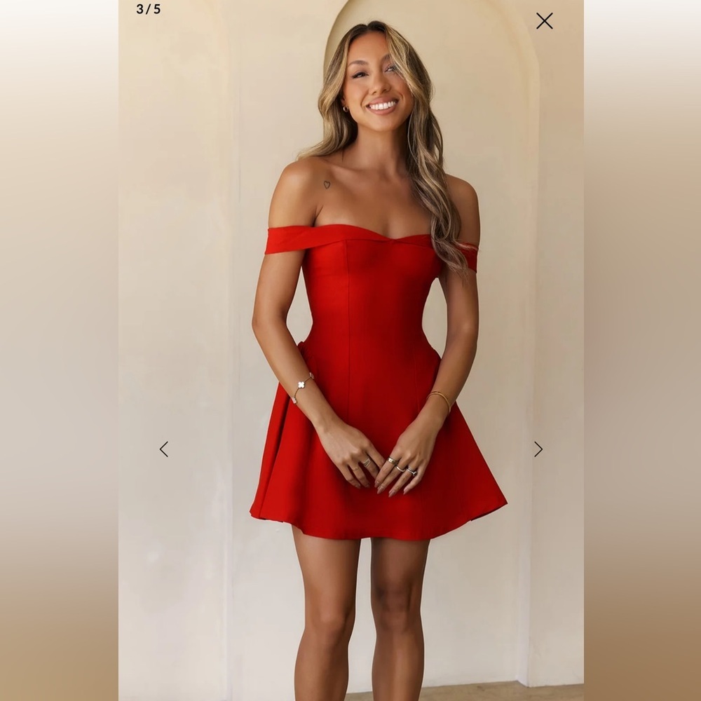 GUESS Red Flare Dress